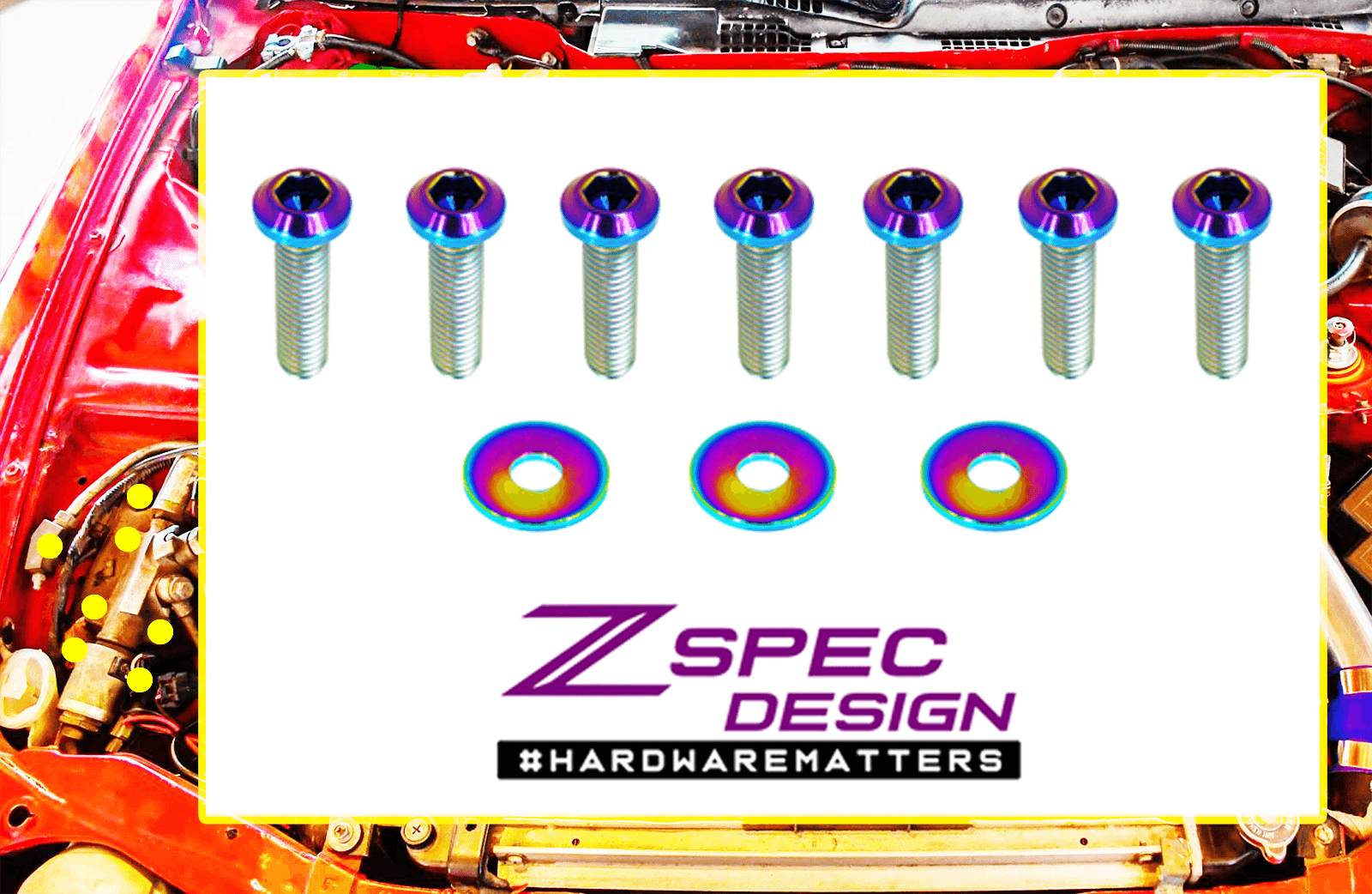 ZSPEC Dress Up Bolts® Fastener Kit for Nissan 300zx Z32 Super HICAS Pump