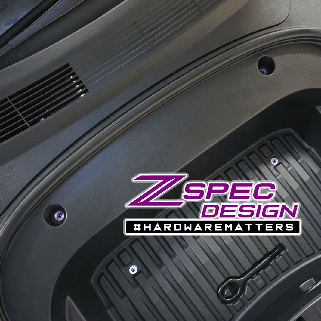 ZSPEC Stage-3 Dress Up Bolts® Fastener Kit for the Tesla Model 3, Grade-5 Titanium