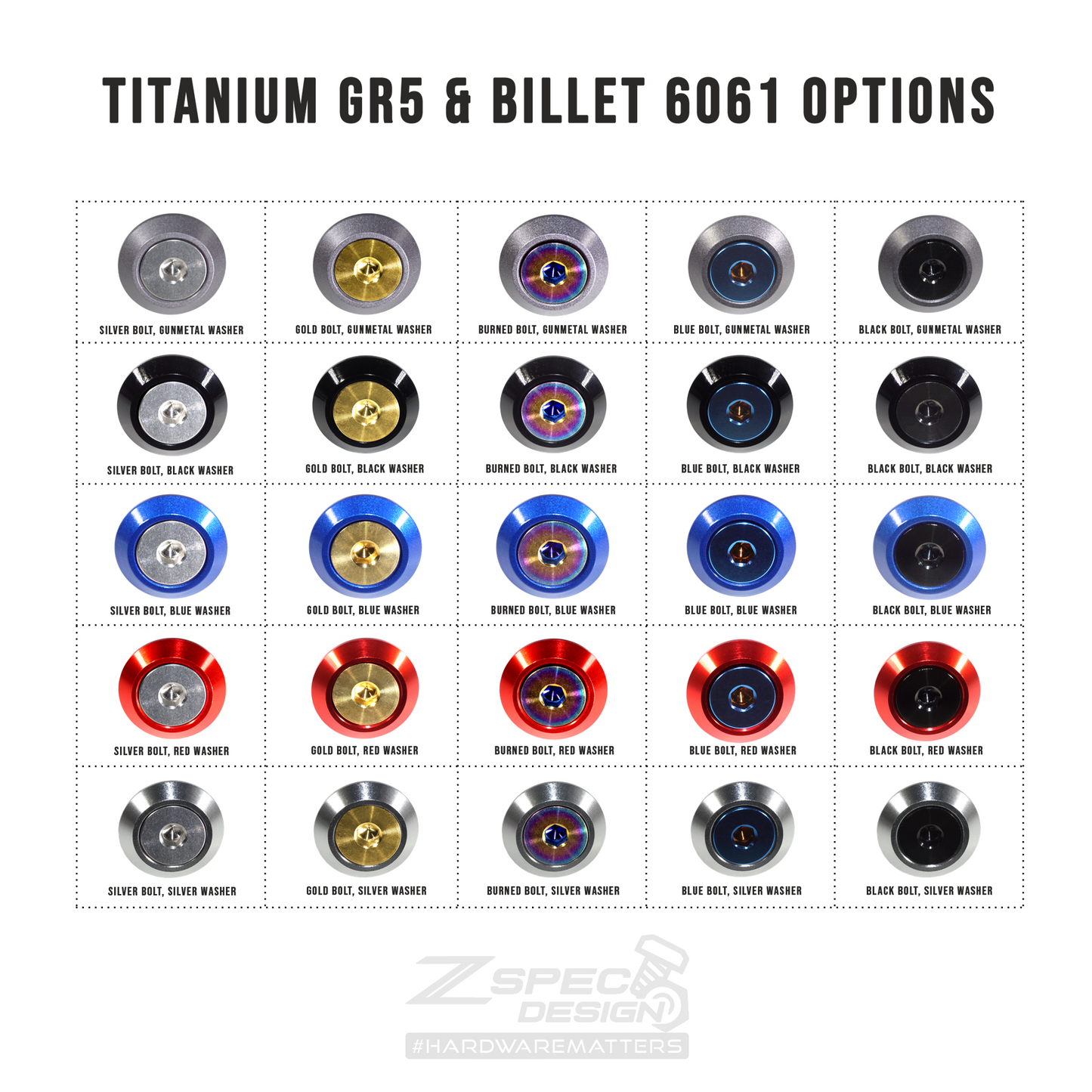ZSPEC Stage-3 Dress Up Bolts® Fastener Kit for '18+ Stinger GT, Titanium & Billet