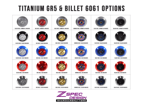 ZSPEC Stage-3 Dress Up Bolts® Fastener Kit for the GR Corolla, Titanium & Billet Hardware