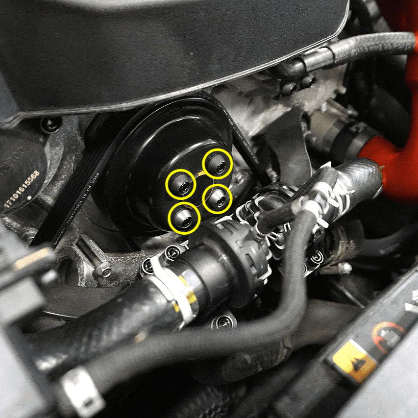 ZSPEC Upper-Pulley Fastener Kit for '18+ Stinger GT, Titanium & Billet