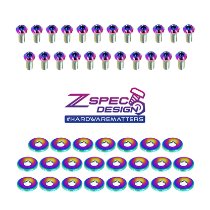 ZSPEC Utili-Track Sides & Rear Fastener Kit for '05+ Nissan Frontier D40/D41, Titanium