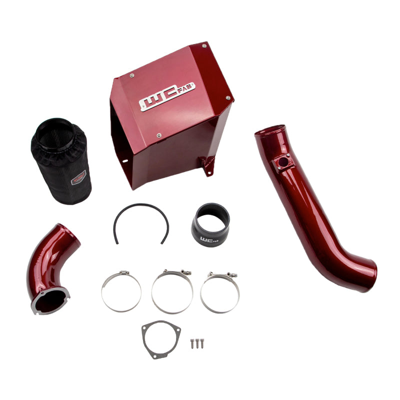 Wehrli 01-04 Duramax LB7 4in Intake Kit with Air Box Stage 2 - WCFab Red