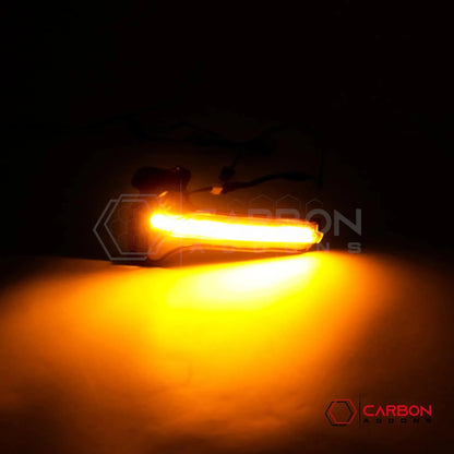C8 Corvette Smoked Sequential LED Mirror Cap Turn Signals | Plug-and-Play Upgrade (2020–2027)