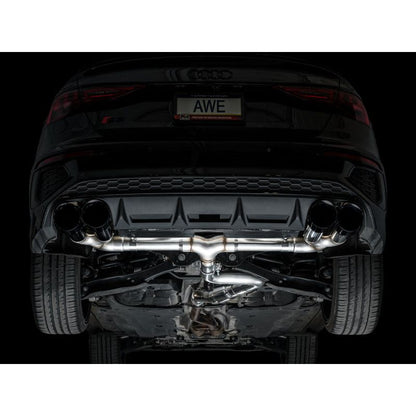 AWE 22-24 Audi 8Y S3 Track Edition Exhaust - Diamond Black Tips