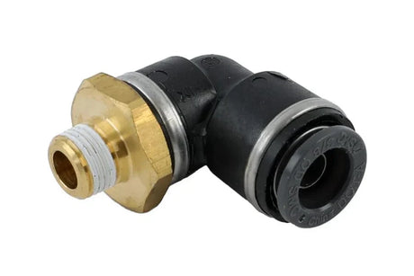 AccuAir 3/8" DOT/PTC – 1/8" NPT 90 Deg Swivel Elbow