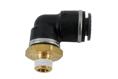 AccuAir 3/8" DOT/PTC – 1/8" NPT 90 Deg Swivel Elbow