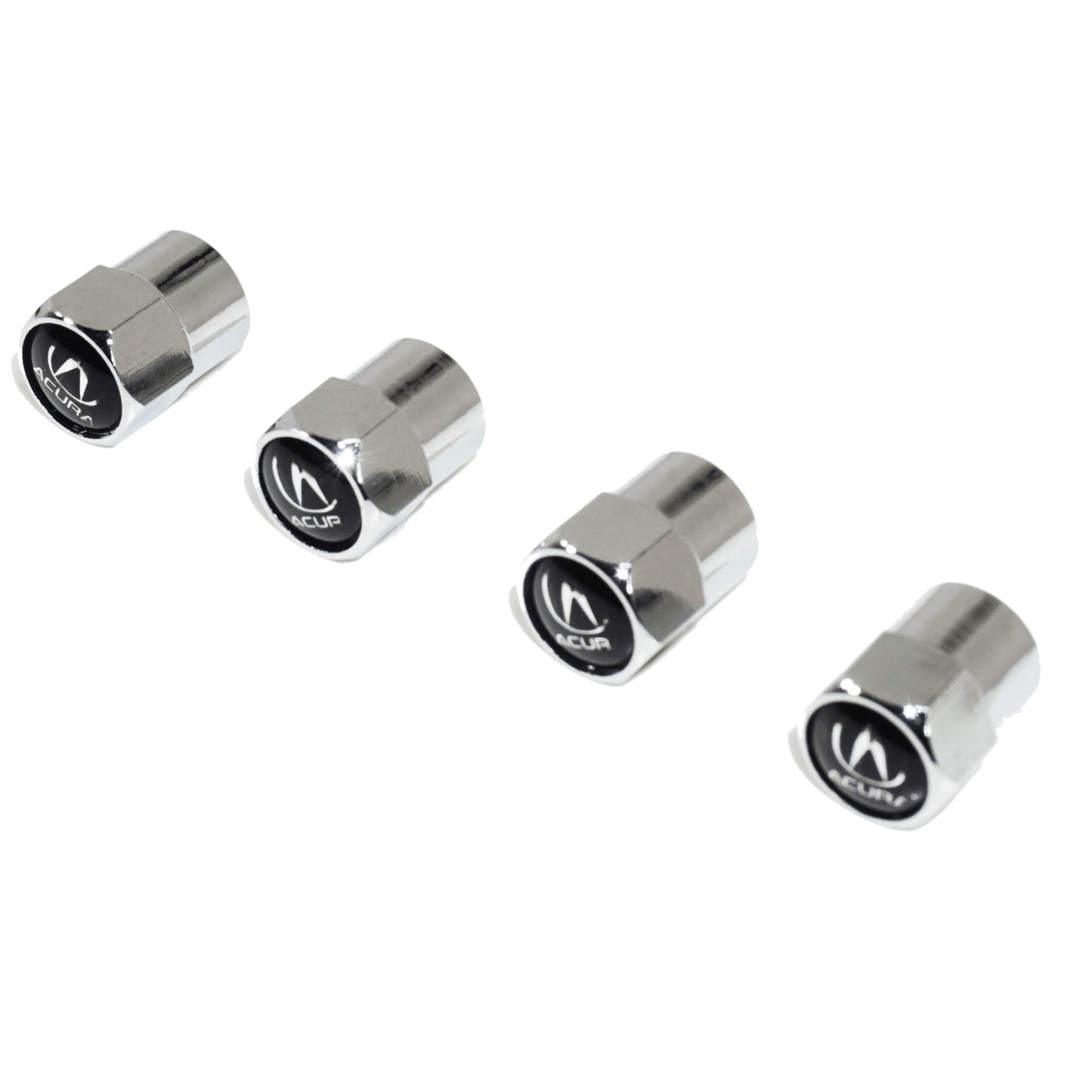 Chrome Valve Stem Tire Caps, Style: Acura