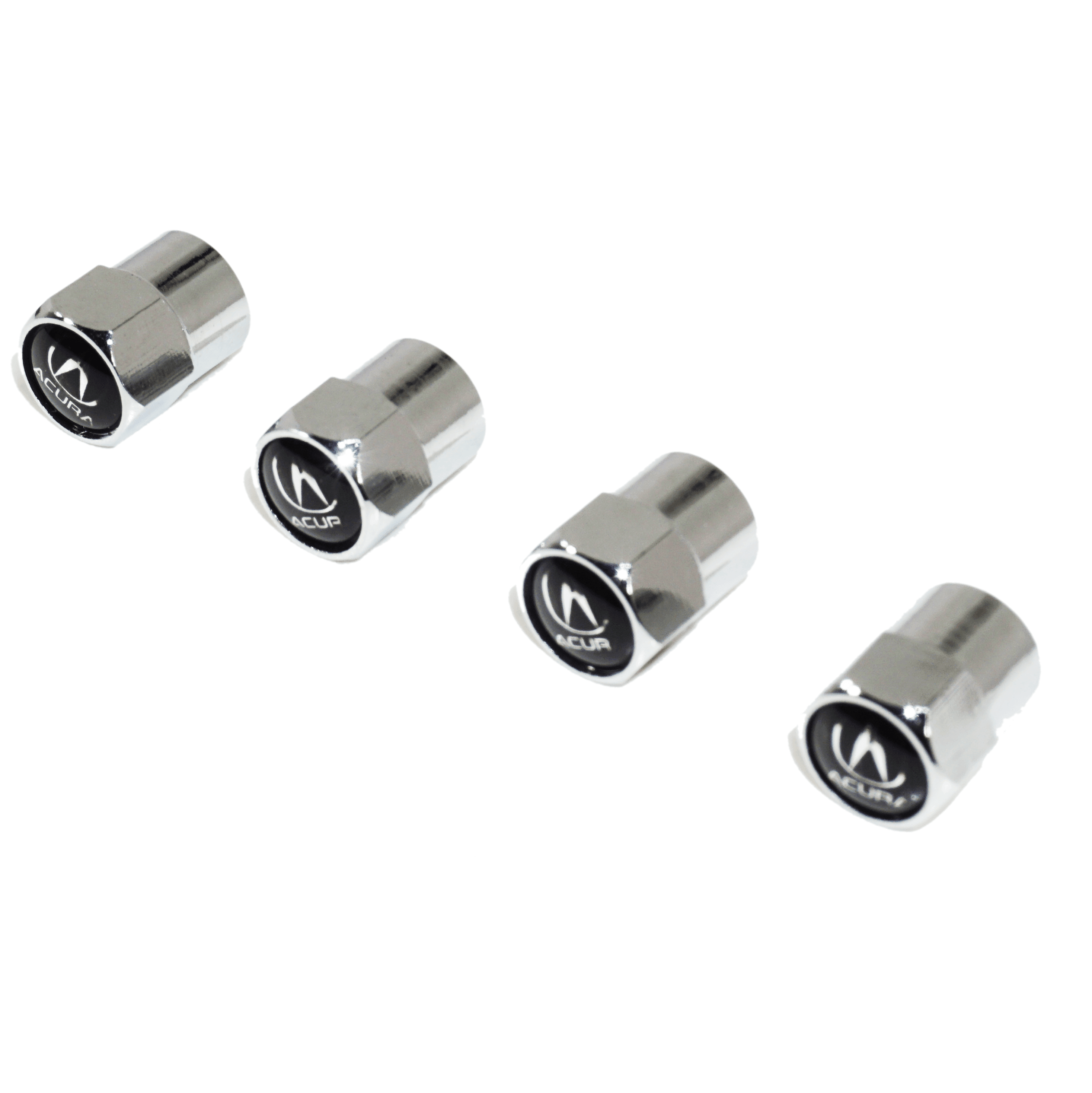 Chrome Valve Stem Tire Caps, Style: Acura