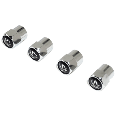 Chrome Valve Stem Tire Caps, Style: Acura