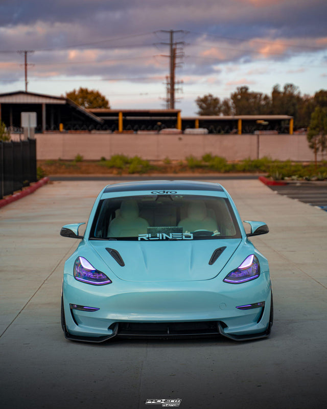 Tesla Model 3 Carbon Fiber Front Lip V2