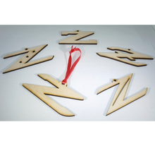 ZSPEC Laser-Engraved Wood Ornaments, Set of Five Nissan Z Ornaments, 4"
