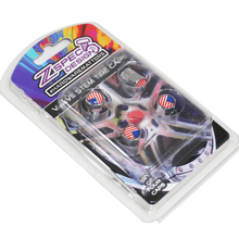 Chrome Valve Stem Tire Caps, Style: United States (USA) Stars & Stripes Flag