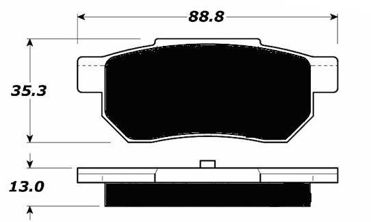 Porterfield Brake Pads for 1997 HONDA CIVIC Del Sol Si w/o ABS