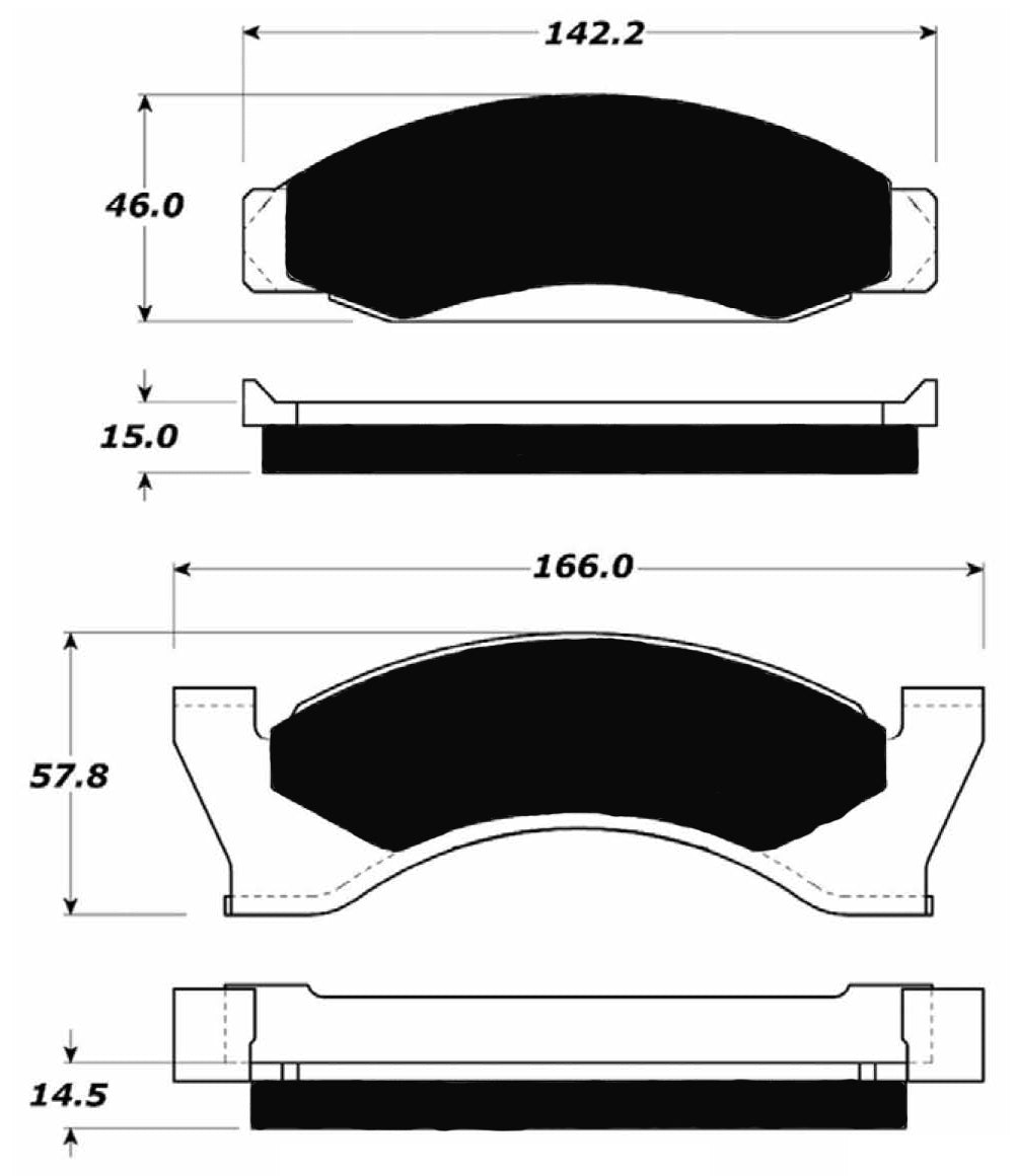 Porterfield Brake Pads for 1975 FORD PINTO