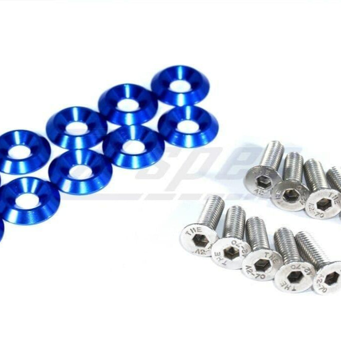 ZSPEC Metric Fender Fastener Kit, M6-1.0x20mm Fasteners, 10-Pack, Stainless & Billet