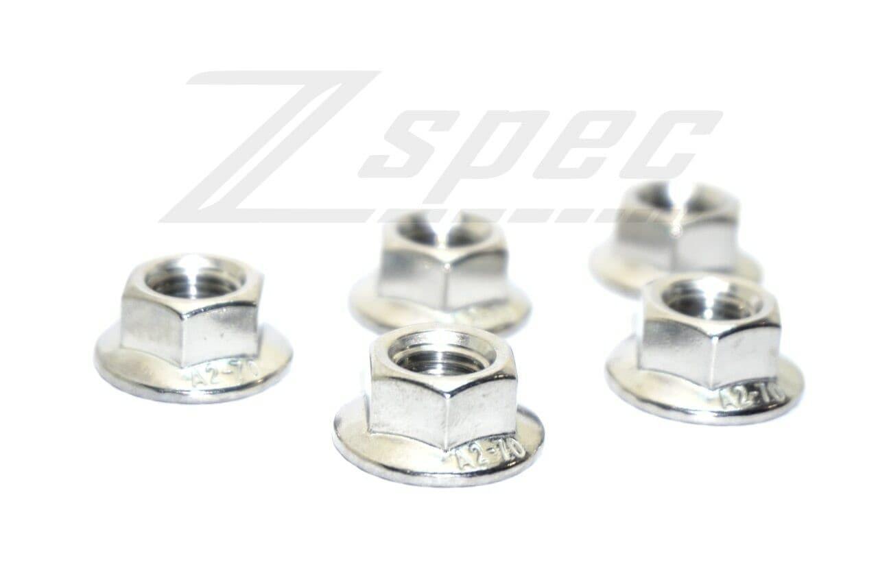 ZSPEC M8-1.25 Metric Flare Nuts, SUS304 Stainless Steel, 10-Pack