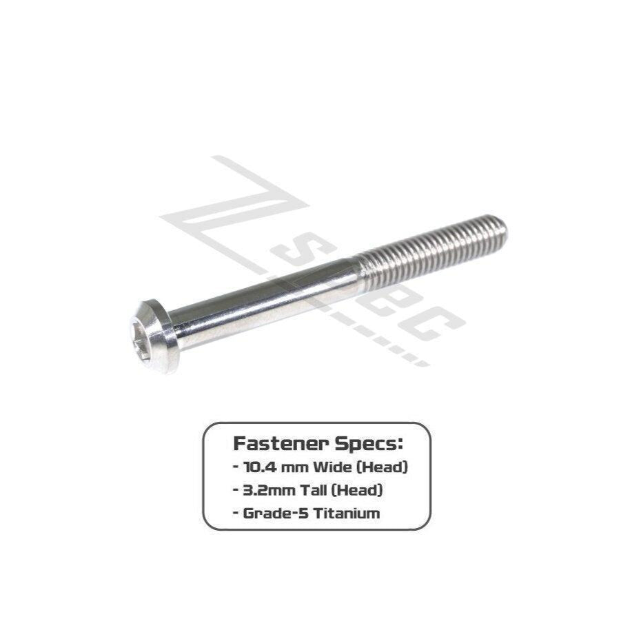ZSPEC M6-1.0x60mm Dress-Up Bolt® Fastener, Angled Head, Titanium Grade-5, Per Each