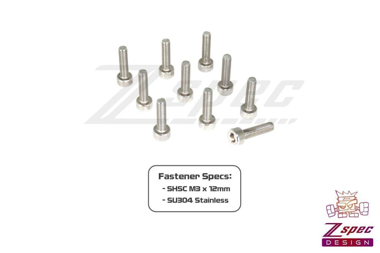 ZSPEC M3-0.5x12mm Fasteners, SHSC, Stainless SUS304, 10-Pack