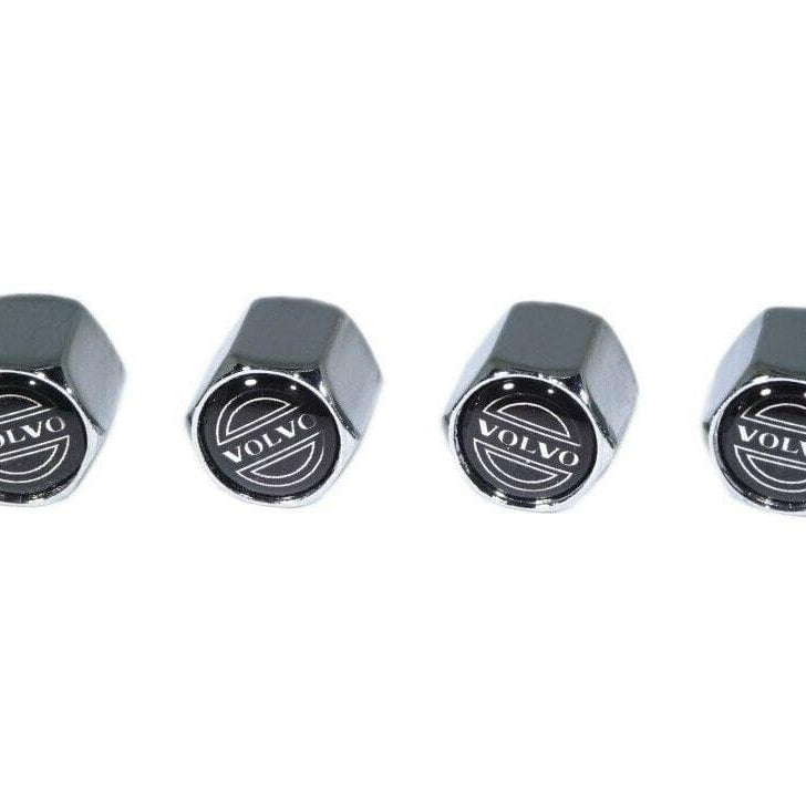 Chrome Valve Stem Tire Caps, Style: Volvo