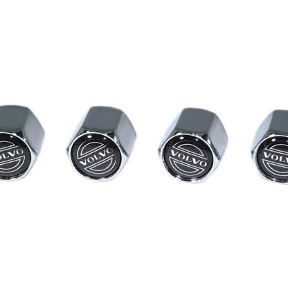 Chrome Valve Stem Tire Caps, Style: Volvo