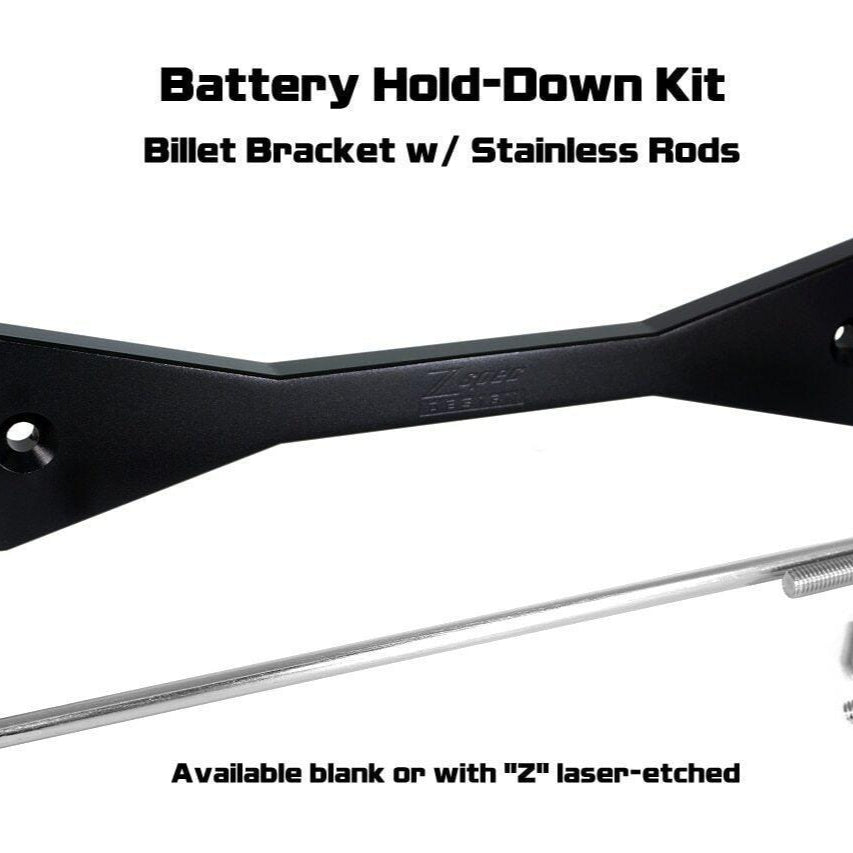 ZSPEC Battery Hold Down/Bracket for '09-20 Nissan 370z Z34, Billet w/ Stainless Hardware