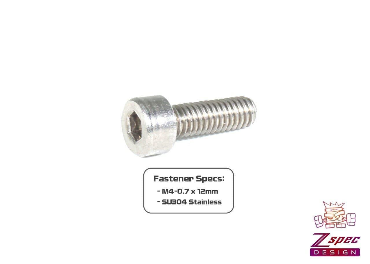 ZSPEC M4-0.7x12mm Socket-Cap (SHSC) Fasteners, Stainless, 10-Pack