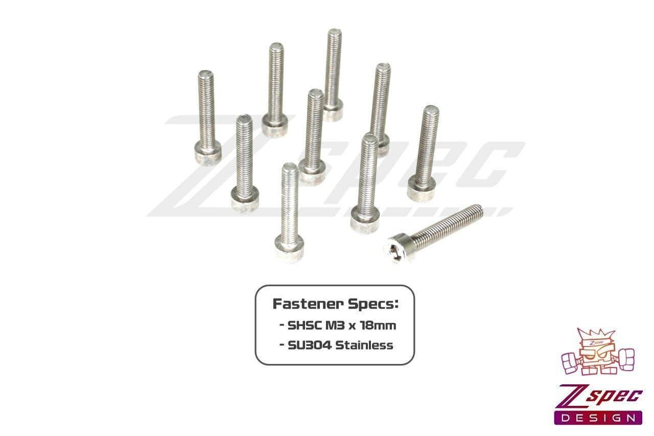 ZSPEC M3-0.5x18mm Fasteners, SHSC, Stainless SUS304, 10-Pack