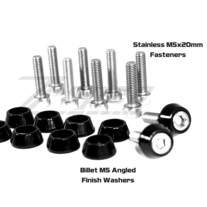 ZSPEC SHSC M5x20mm Bolts w/Angled Finish Washers, Stainless & Billet, Sold as 10-Pack