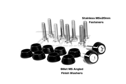 ZSPEC SHSC M5x20mm Bolts w/Angled Finish Washers, Stainless & Billet, Sold as 10-Pack