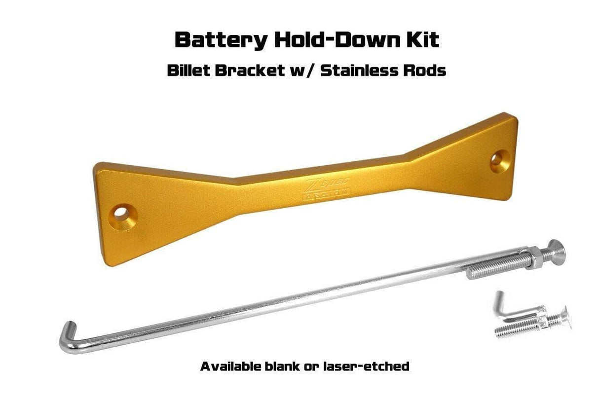 ZSPEC Battery Hold Down/Bracket for Infiniti G35/G37/Q50/Q60, Billet w/ Stainless Hardware