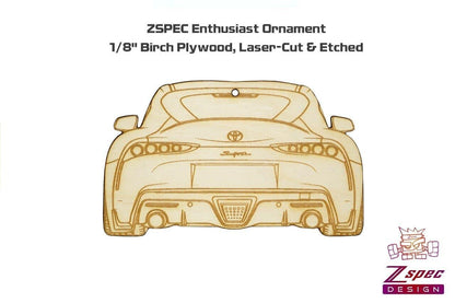 ZSPEC Laser-Engraved Wood Ornament, Style: Toyota Supra MK5, Birch