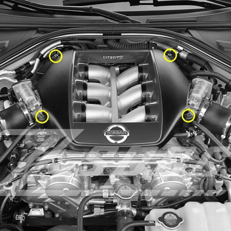 ZSPEC Dress Up Bolts® Fastener Kit for Nissan Skyline GT-R R35 Plenum Cover, Titanium