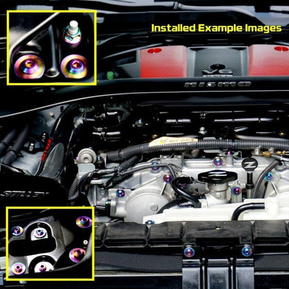 ZSPEC M8-1.25x35mm Dress Up Bolt® Fastener, Angled Head, Titanium Grade-5, Per Each