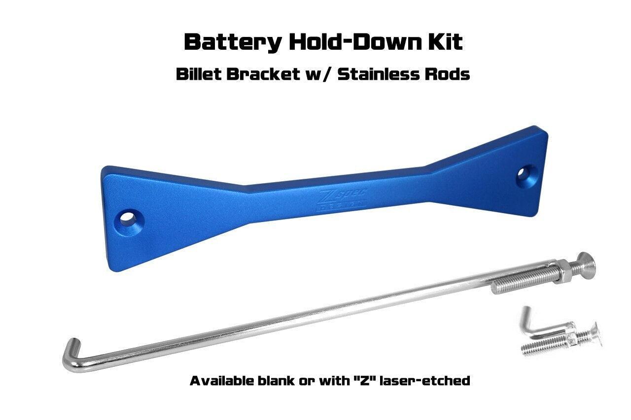 ZSPEC Battery Hold Down/Bracket for '09-20 Nissan 370z Z34, Billet w/ Stainless Hardware