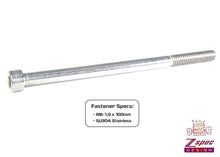 ZSPEC M6-1.0x100mm Socket-Cap SHSC Fasteners, Stainless, 10-Pack