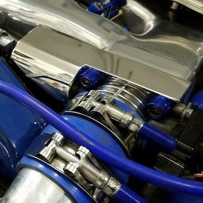 ZSPEC Polished w/Z Throttle Spring Covers for 90-93 Nissan Z32 300zx Early Plenum, Stainless