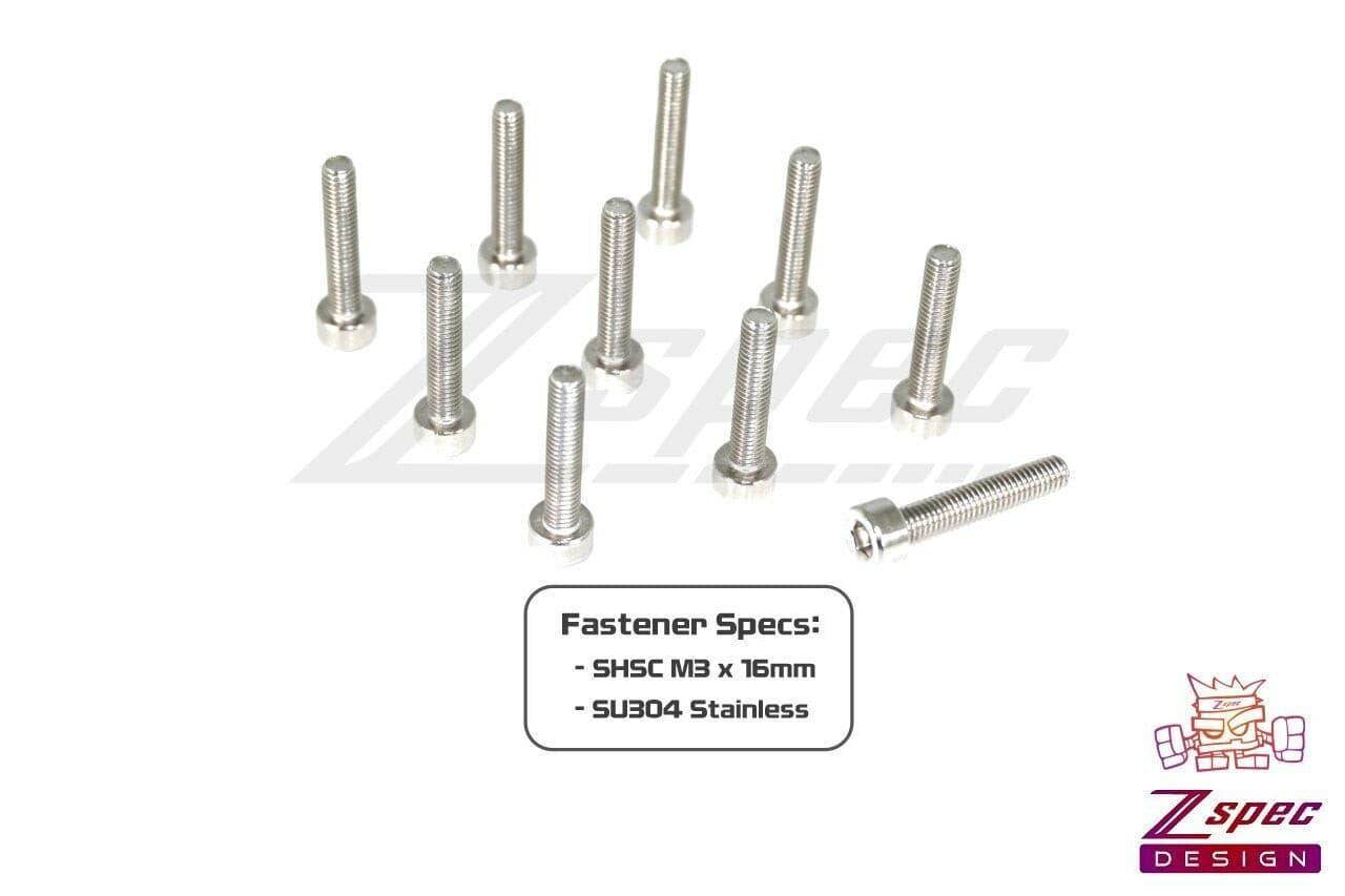 ZSPEC M3-0.5x16mm Fasteners, SHSC, Stainless SUS304, 10-Pack