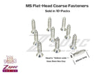 ZSPEC M5x20mm Coarse Flat-Head FHSC Fasteners, Stainless, 10-Pack
