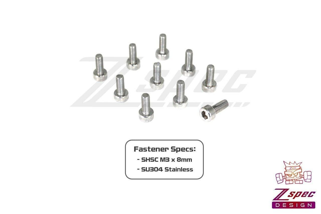 ZSPEC M3-0.5x8mm Fasteners, SHSC, Stainless SUS304, 10-Pack