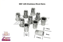 ZSPEC M8-1.25 Rivet Nuts, SUS304 Stainless Steel, 10-Pack