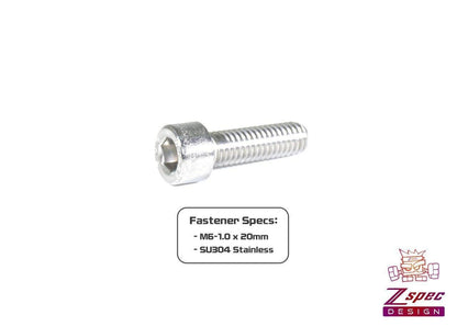 ZSPEC M6-1.0x20mm Socket-Head SHSC Fasteners, SUS304 Stainless, 10-Pack