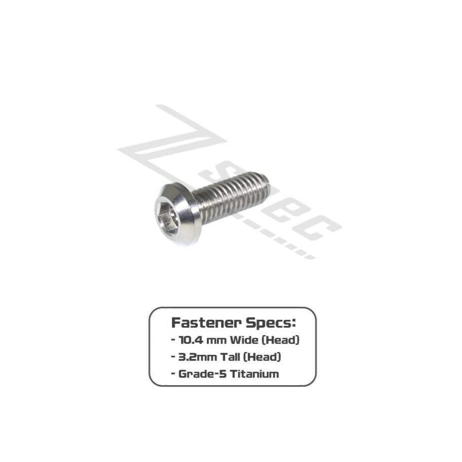 ZSPEC M6-1.0x16mm Dress Up Bolt® Fastener, Angled Head, Titanium Grade-5, Per Each
