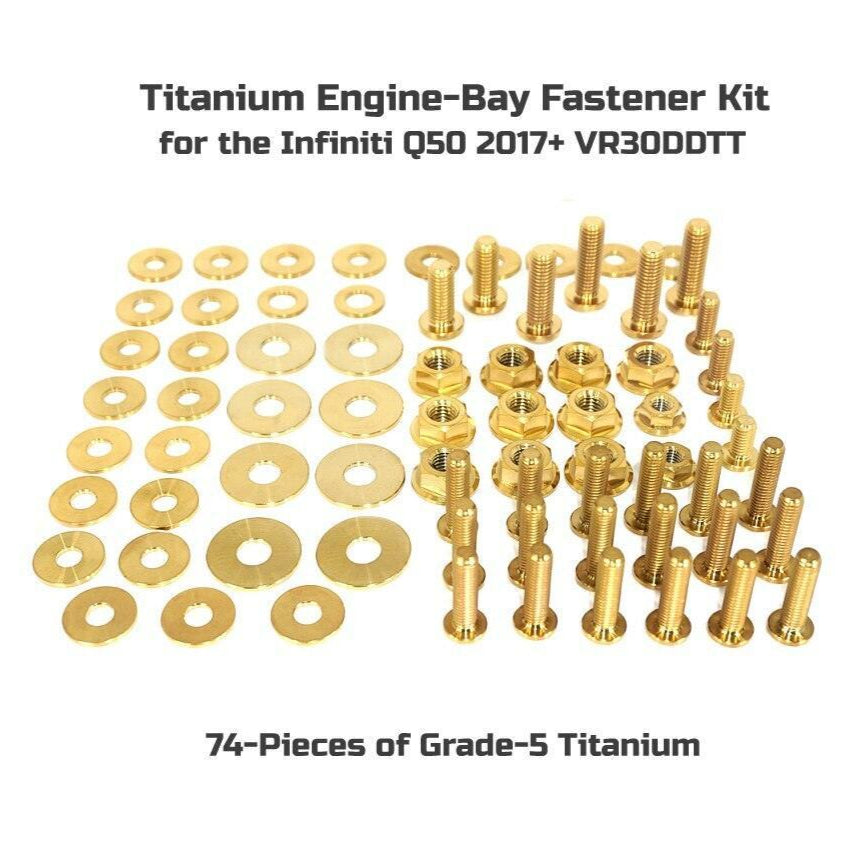 ZSPEC Stage-1 Dress Up Bolts® Fastener Kit for Infiniti Q50/Q60 w/VR30DDTT, Titanium