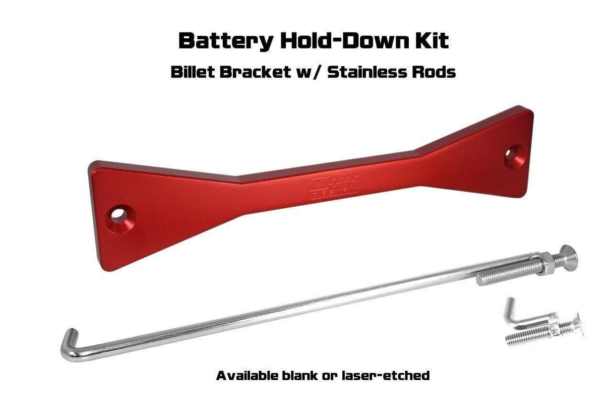 ZSPEC Battery Hold Down/Bracket for Infiniti G35/G37/Q50/Q60, Billet w/ Stainless Hardware