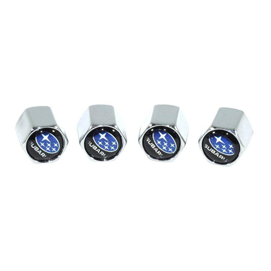 Chrome Valve Stem Tire Caps, Style: SUBARU