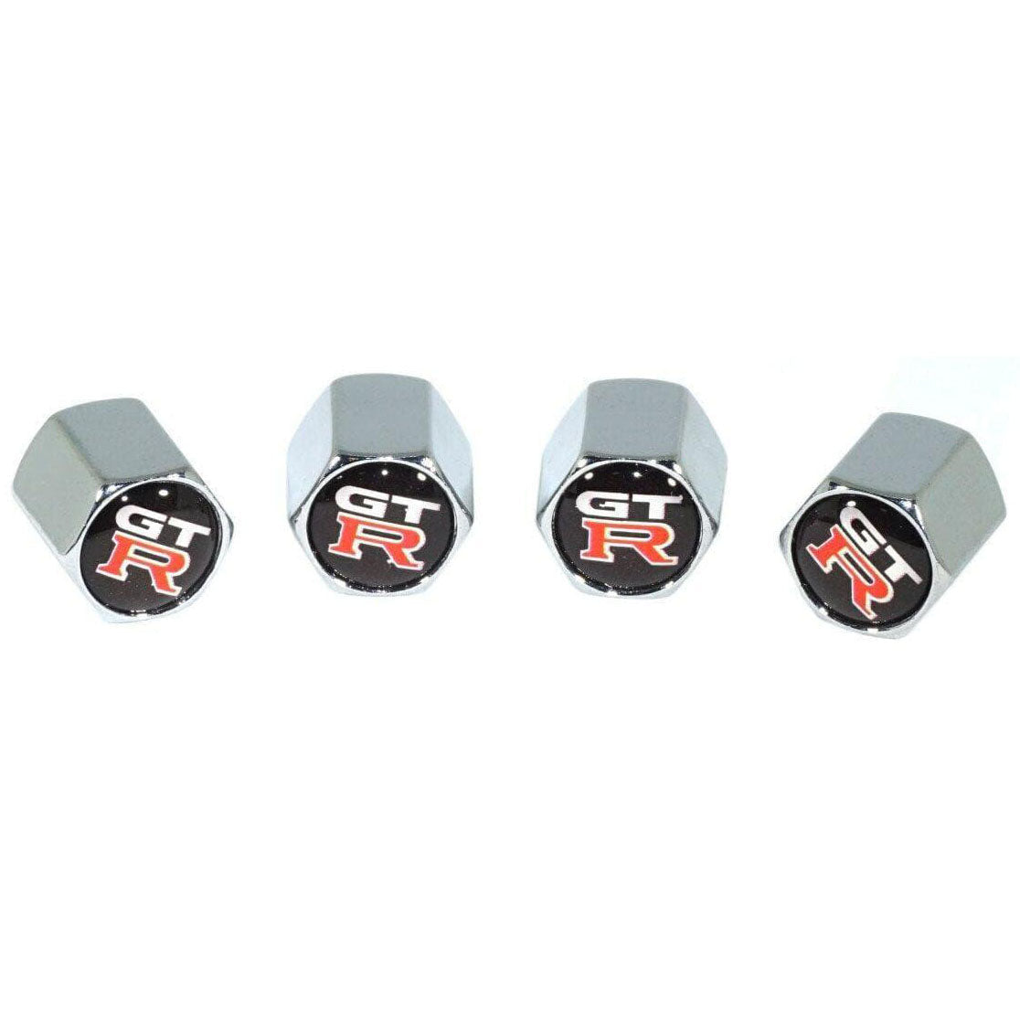 Chrome Valve Stem Tire Caps, Style: Nissan GTR/GT-R