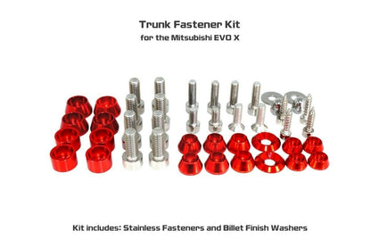 ZSPEC Trunk-Area Fastener Kit for '07-13 Mitsubishi Lancer EVO 10, Stainless & Billet