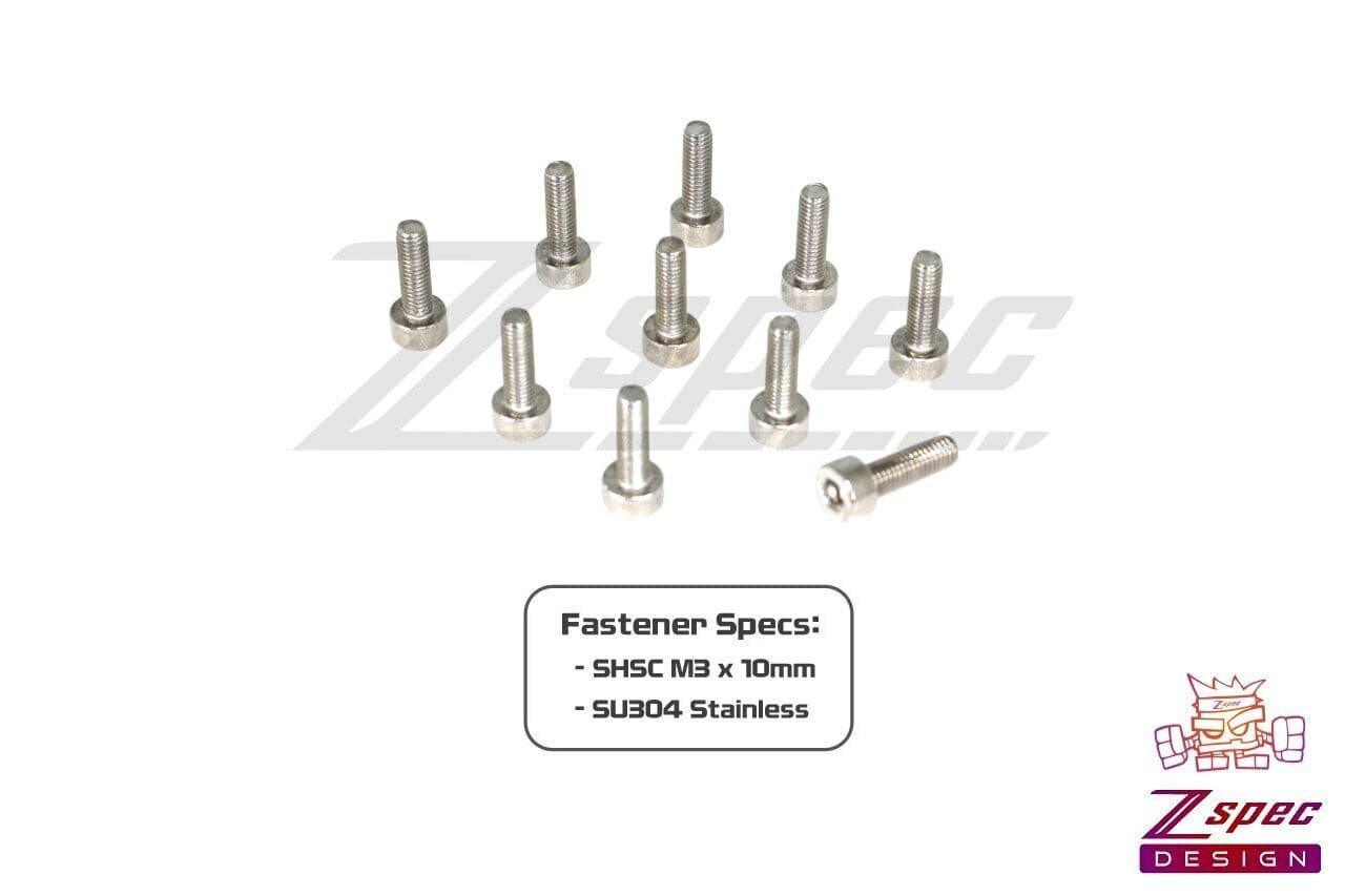 ZSPEC M3-0.5x10mm Fasteners, SHSC, Stainless SUS304, 10-Pack