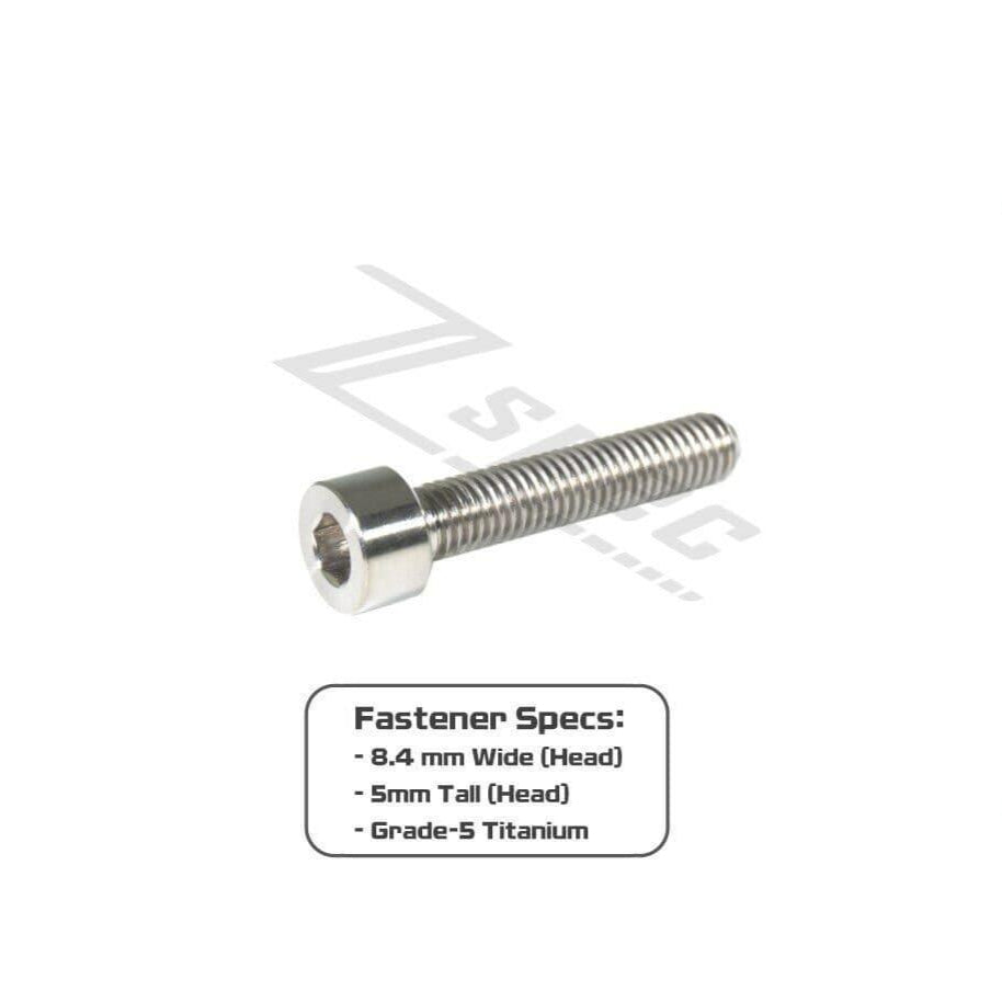 ZSPEC M5-0.8x25mm SHSC Fastener/Bolt, Socket Cap, Titanium Grade-5, Per Each